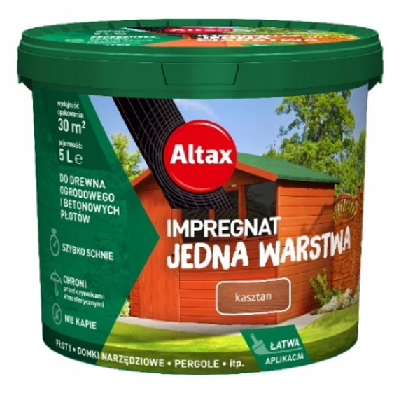 Obrazek Altax Impregnat Jedna Warstwa Kasztan 10l