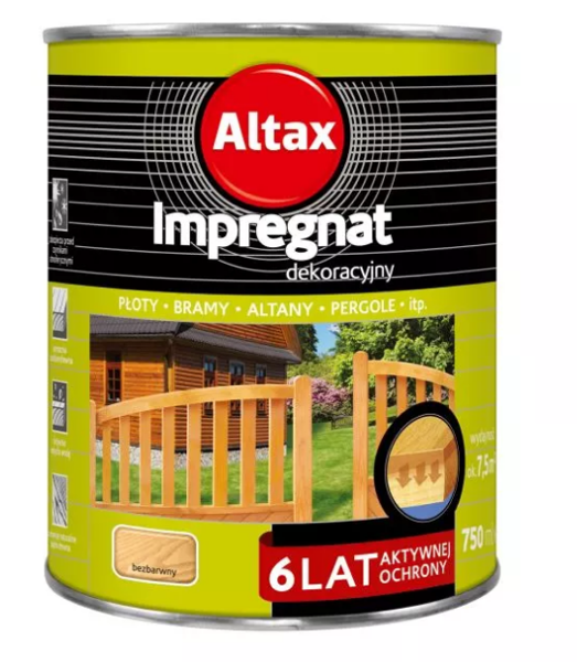 Obrazek Altax Impregnat Dekoracyjny Bezbarwny 0,75l