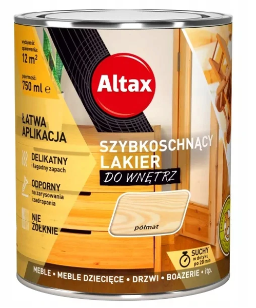 Obrazek Altax Szybkoschnący Lakier 0,75l półmat