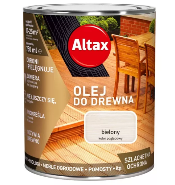 Obrazek Altax Olej Do Drewna Bielony 0,75l