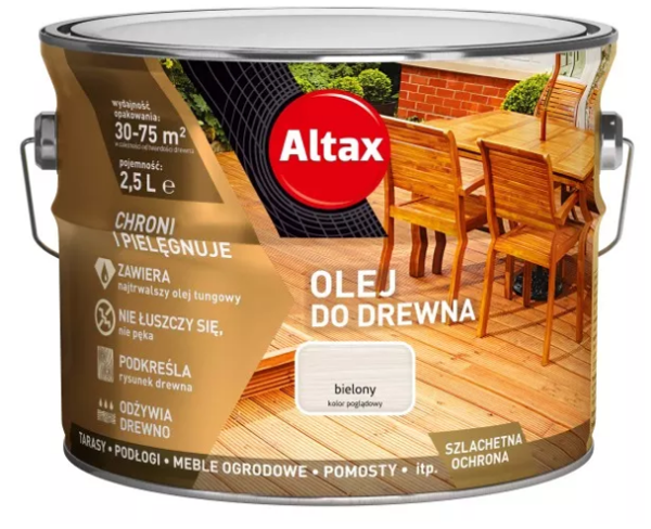 Obrazek Altax Olej Do Drewna Bielony 2,5l