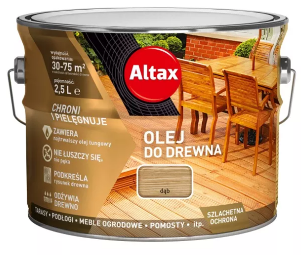 Obrazek Altax Olej Do Drewna Dąb 2,5l