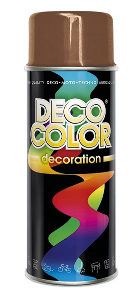 Obrazek Deco Color Decoration lakier w sprayu Jasny Brąz Ral 8003