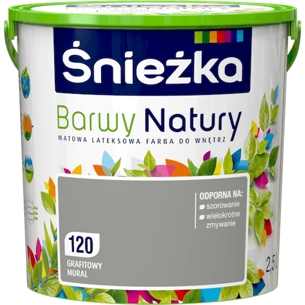 Obrazek ŚNIEŻKA Barwy Natury Grafitowy Mural 120 2,5 L