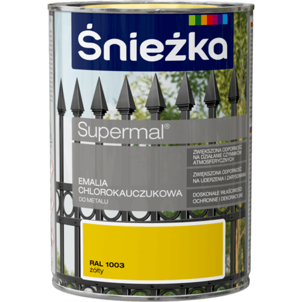 Obrazek Supermal® Emalia Chlorokauczukowa - Emalia chlorokauczukowa do elementów stalowych, żeliwnych