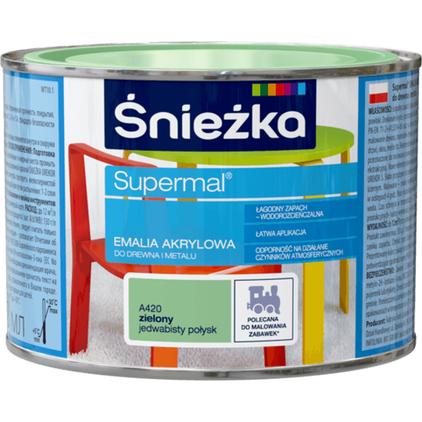 Obrazek ŚNIEŻKA Emalia Akrylowa A420 Zielony 0,4 L