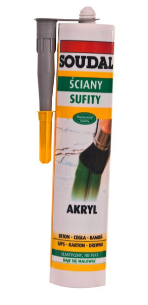 Obrazek Soudal Akryl Szary 280 ml.